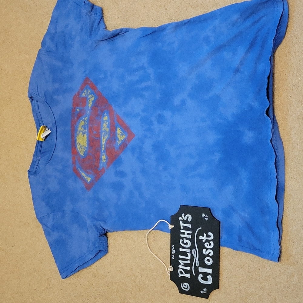 Junk Food Superman Graphic T-Shirt Junior XL Blue Short Sleeve